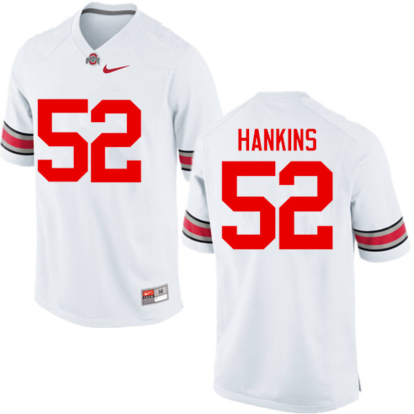 Ohio State Buckeyes #52 Johnathan Hankins College Football Jerseys Game-White